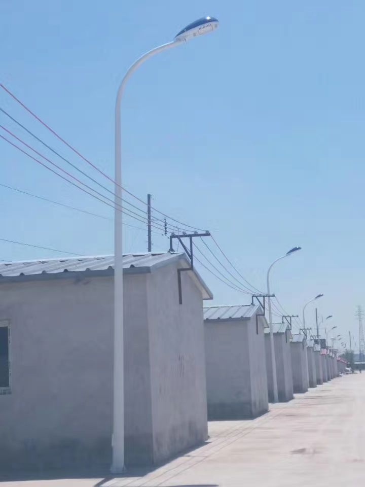 天津市津南區農業基地市電太陽能路燈安裝案例